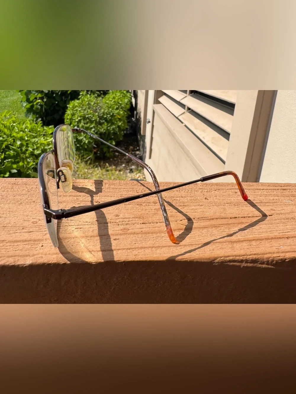 Ti-Flex T1506 Cognac Brown Half Rim Rectangular Eyeglass Frames Only 54-19-140